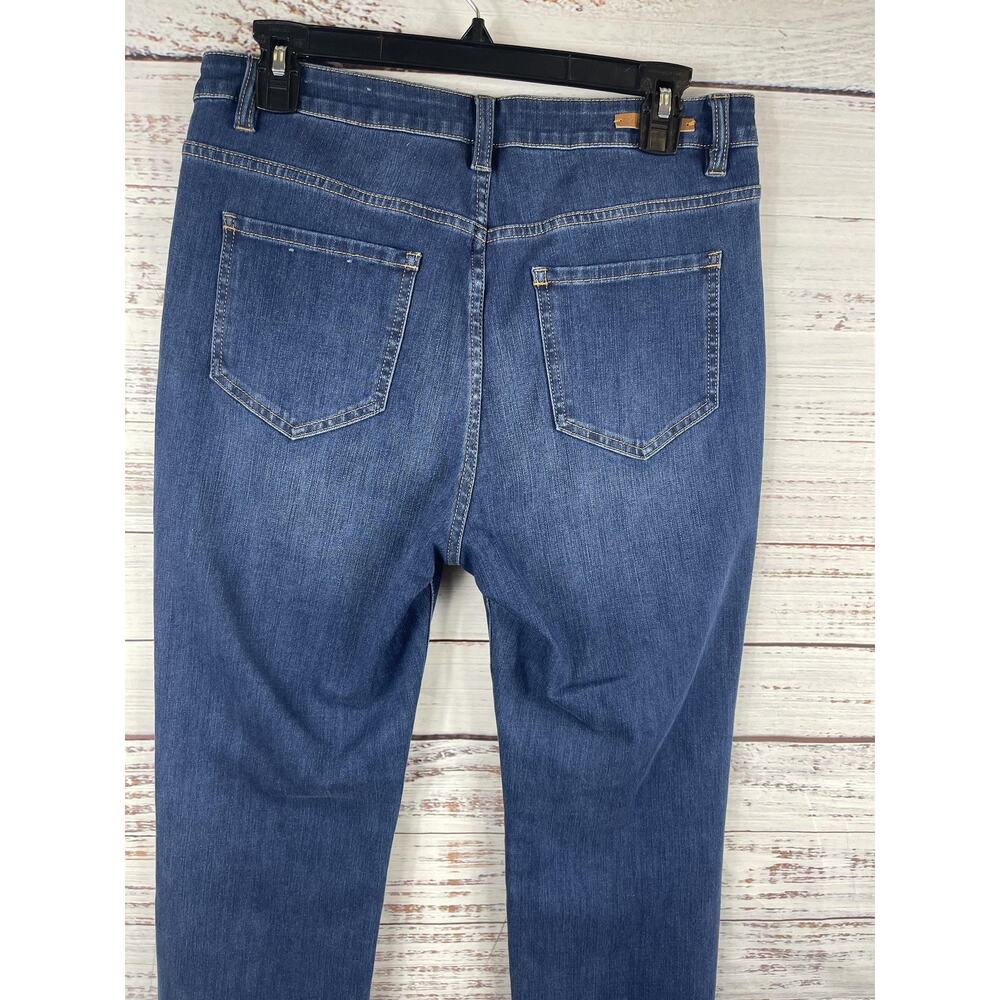 Soft Surroundings Jeans Womens 8P Blue High Rise Straight Ankle Stretch Denim - Picture 5 of 8
